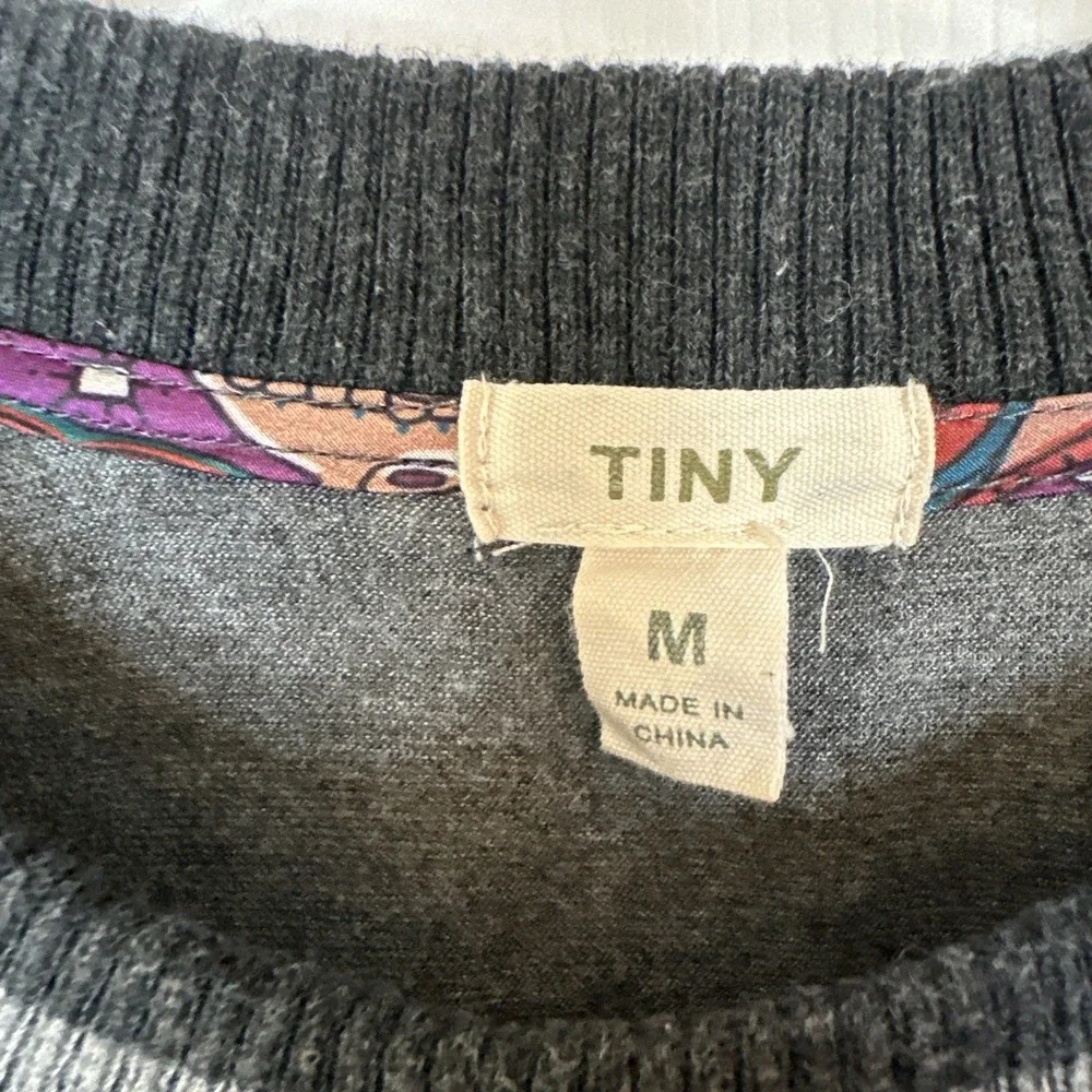 Anthropologie Tiny Gray and Green Women's‎ Top Size Medium - Picture 3 of 6